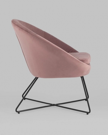 Кресло Stool Group Колумбия велюр Пыльно-розовое