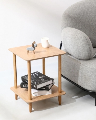Журнальный столик Stool Group Stiff 40x40 Светлое дерево