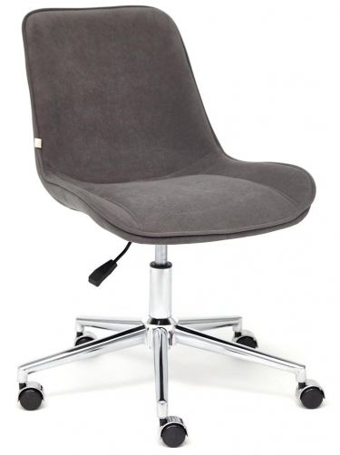 Кресло Tetchair STYLE флок , серый, 29