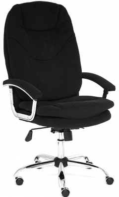 Кресло Tetchair SOFTY LUX флок , черный, 35