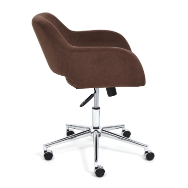 Кресло Tetchair MODENA хром флок , коричневый, 6