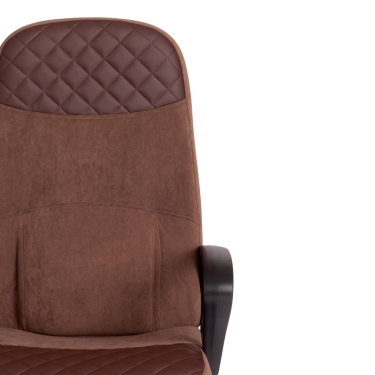 Кресло Tetchair ADVANCE флок/кож/зам , коричневый, 6/36-36