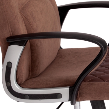 Кресло Tetchair ADVANCE флок/кож/зам , коричневый, 6/36-36