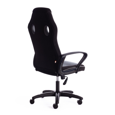 Кресло Tetchair RACER флок/ткань, черный/серый, 35/TW-12/карбон
