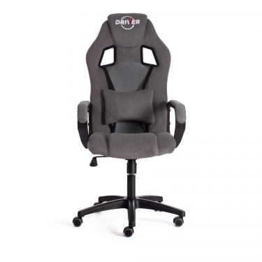 Кресло Tetchair DRIVER 22 флок/ткань, серый/серый, 29/TW-12