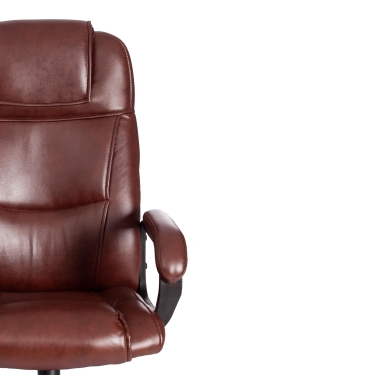 Кресло Tetchair BERGAMO хром 22 кож/зам, коричневый, 2 TONE