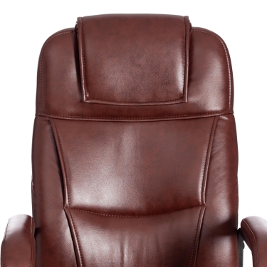Кресло Tetchair BERGAMO хром 22 кож/зам, коричневый, 2 TONE