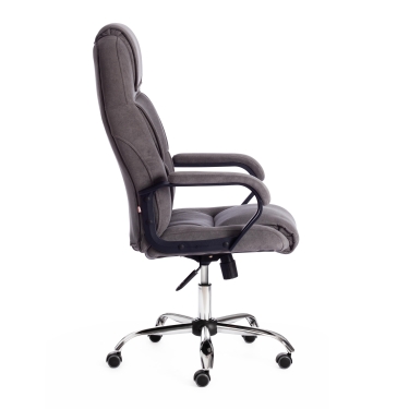 Кресло Tetchair BERGAMO хром 22 флок , серый, 29
