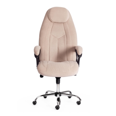 Кресло Tetchair BOSS Lux флок , бежевый/бежевый перф., 7/7/06