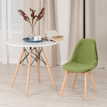 Стул Tetchair CINDY SOFT mod. C1021F1 Зеленый HLR 54/натуральный