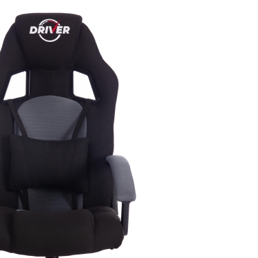 Кресло Tetchair DRIVER ткань, черный/серый, 2603/12