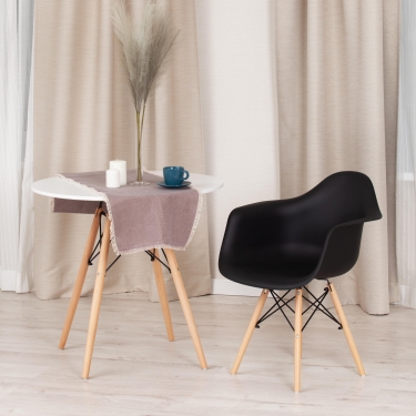 Кресло Tetchair CINDY EAMES mod. 919 Черный/black with natural legs