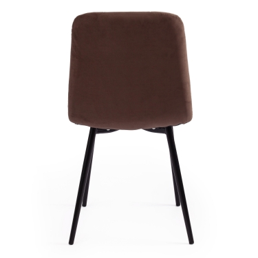 Стул Tetchair CHILLY MAX Велюр/металл , 45 х 54 х 90 см , коричневый 09/черный