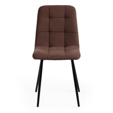 Стул Tetchair CHILLY MAX Велюр/металл , 45 х 54 х 90 см , коричневый 09/черный