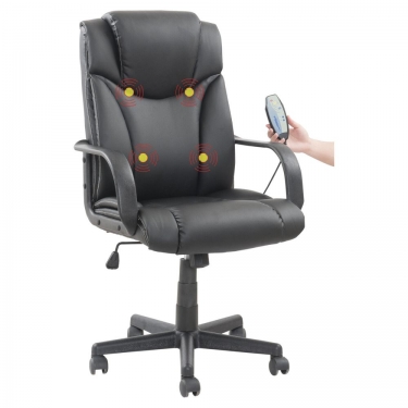 Кресло с массажным модулем BRABIX BRABIX Relax MS-001 Черный