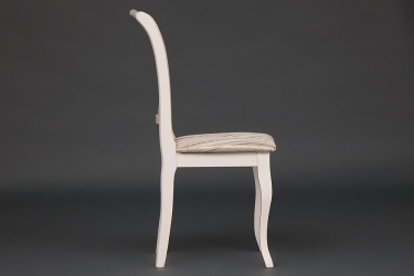 Стул Tetchair FRATELLI mod.8415 металл/экокожа/хром, 44х62х97х47см, слоновая кость окантовка пепельно- коричн.
