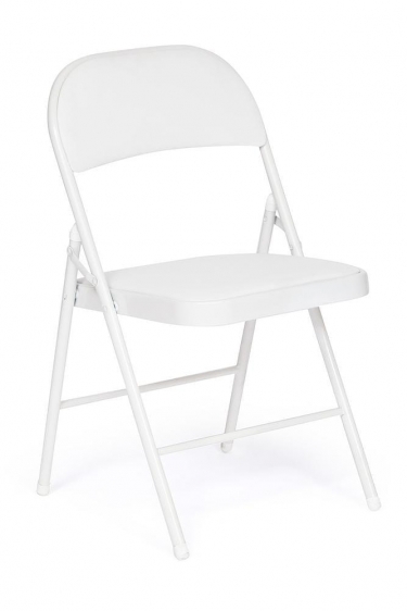 Стул складной Tetchair FOLDER mod. 032 каркас металл, сиденье/спинка экокожа, 415176см, белый
