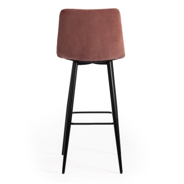 Стул барный Tetchair CHILLY mod.7095б ткань/металл, 53х44х104 см, высота до сиденья 76 см, бежевый barkhat 5/черный