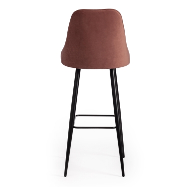 Стул барный Tetchair CHILLY mod.7095б ткань/металл, 53х44х104 см, высота до сиденья 76 см, бежевый barkhat 5/черный