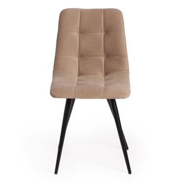 Стул Tetchair CHILLY mod. 7095-1 ткань/металл, 45x53х88 см, высота до сиденья 50 см, коралловый barkhat 15 /белый
