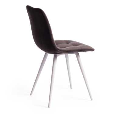 Стул Tetchair CHILLY mod. 7095-1 ткань/металл, 45x53х88 см, высота до сиденья 50 см, коралловый barkhat 15 /белый