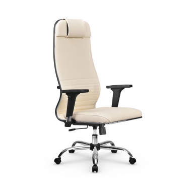 Кресло руководителя Метта Metta L 1m 38К2/2D Infinity Easy Clean MPES Комплект 7 Молочное