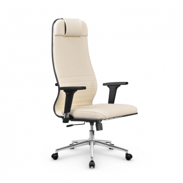 Кресло руководителя Метта Metta L 1m 38К2/2D Infinity Easy Clean MPES Комплект 9 Молочное