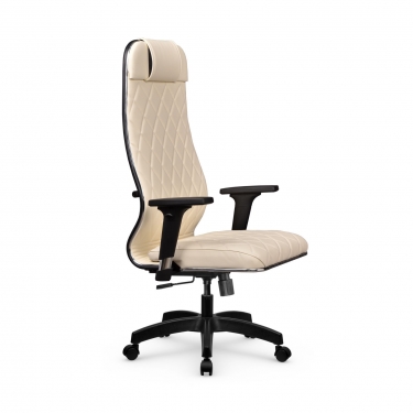 Кресло руководителя Метта Мetta L 1m 40M/2D Infinity Easy Clean MPES Комплект 6 Молочное