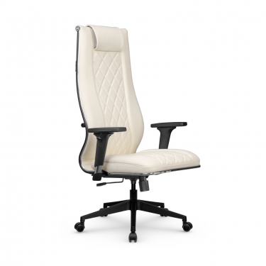 Кресло руководителя Метта Мetta L 1m 50M/2D Infinity Easy Clean MPES Комплект 6 Молочное