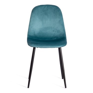 Стул Tetchair BREEZE mod. 4724 вельвет/металл, 44 х 53 х 87 см, Light pale green темно-бирюзовый HLR60 / черный