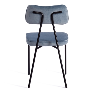 Стул Tetchair BREEZE mod. 4724 вельвет/металл, 44 х 53 х 87 см, Light pale green темно-бирюзовый HLR60 / черный