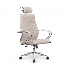 Кресло руководителя Метта Metta L 2c 44C/K116 Infinity Easy Clean MPES Комплект 7 Светло-бежевое