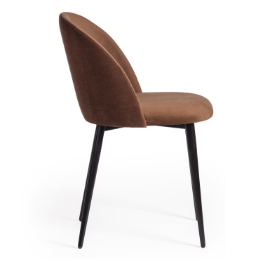 Стул Tetchair MONRO mod. 710 ткань/металл, 56х51х80 см, высота до сиденья 47 см, коралловый barkhat 15 /черный