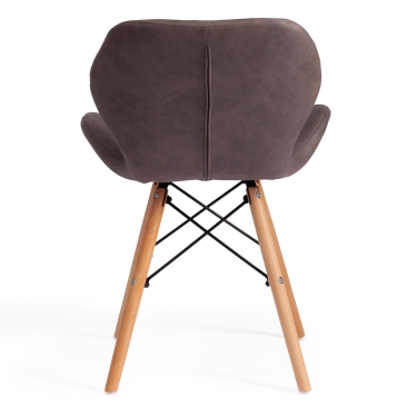 Стул Tetchair MANTRA mod. 713 ткань/металл, 49х61х82 см, высота до сидения 49 см, коралловый barkhat 15 /черный