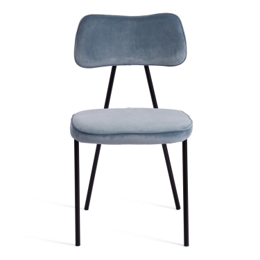 Стул Tetchair VALENTINO mod. PC45-2 металл/экокожа/ткань, 55 х 58 х 81 см, Turquoise бирюзовый/Grey серый/черный