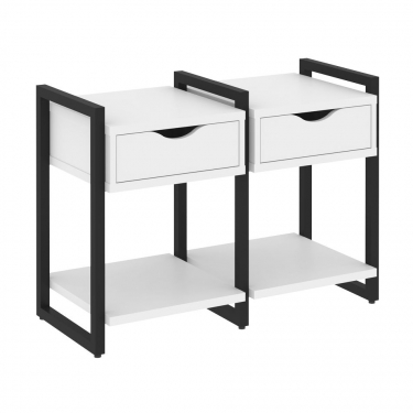 Рабочая станция на П-образном м/к с опорной тумбой правая Рива Metal System Б.РС-СТС-2.3 Пр Белый/Антрацит