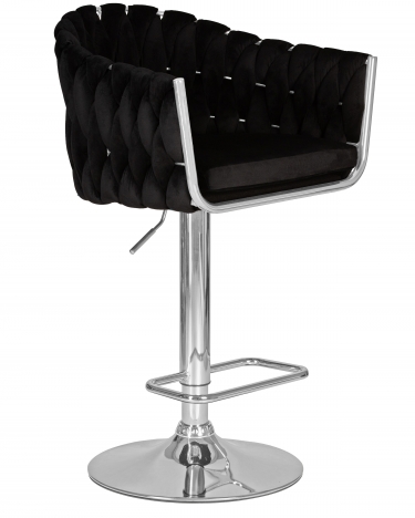 Стул барный DOBRIN DOBRIN MARCEL Черный велюр MJ9-101