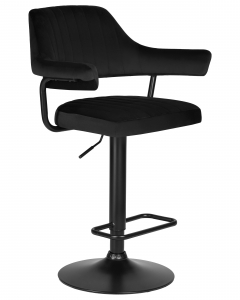 Стул барный DOBRIN DOBRIN CHARLY BLACK черный велюр MJ9-101