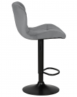 Стул барный DOBRIN DOBRIN BARNY BLACK серый велюр MJ9-75