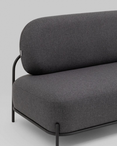 Диван Stool Group Стоун рогожка Темно-серый