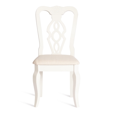 Стул Tetchair Афродита/ Aphrodite дерево гевея, 46х54х99см, Ivory white, ткань кремовая с рисунком А04