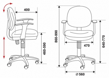 Кресло детское Бюрократ Бюрократ CH-W356AXSN/15-55