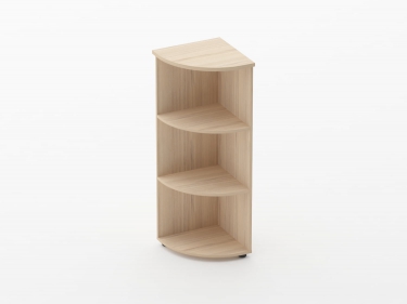 Стеллаж угловой средний Персона Грата Glassy 6.12.20 Дуб молочный