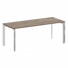 Стол рабочий руководителя на П-образном м/к Рива ONIX DIRECT LUX M-O.MP-SRR-6.8 Тиквуд темный