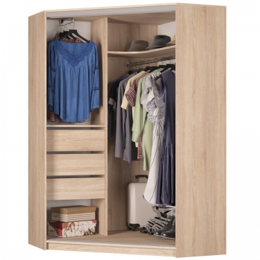 Шкаф-купе Аларти YA-198х1250-4ДСС-Белый-D6D5