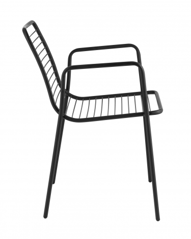 Стул Stool Group Дели с подлокотниками металл черный