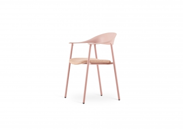 Стул Stool Group Eila с подушкой пластик розовый