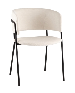 Кресло Stool Group Нэлли New буклированный велюр белый