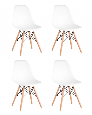 Стул Stool Group Eames Style DSW белый 4 шт. комплект разборный каркас