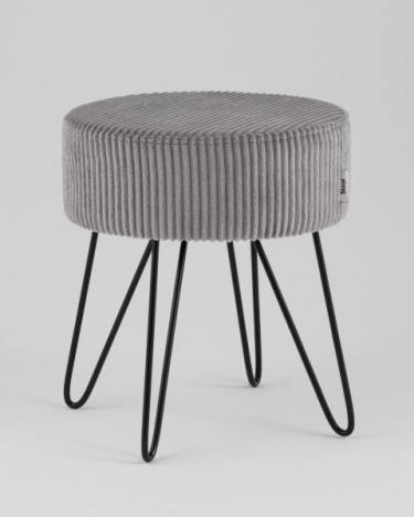 Пуф Stool Group Спейси велюр рельефный светло-серый